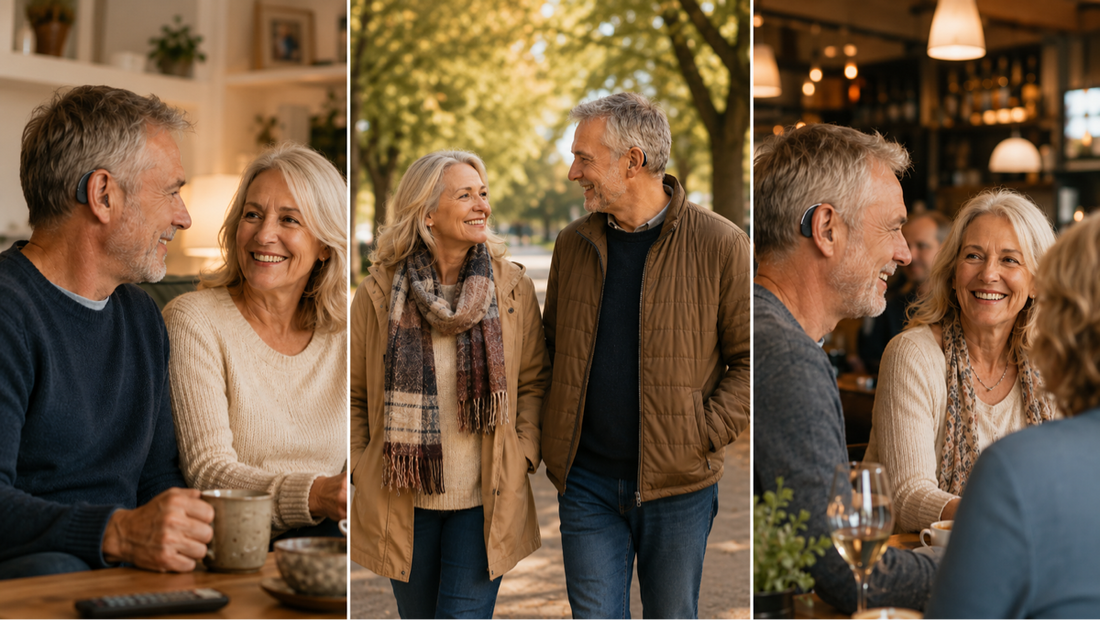 Adults adjusting OTC hearing aid sound for different everyday environments