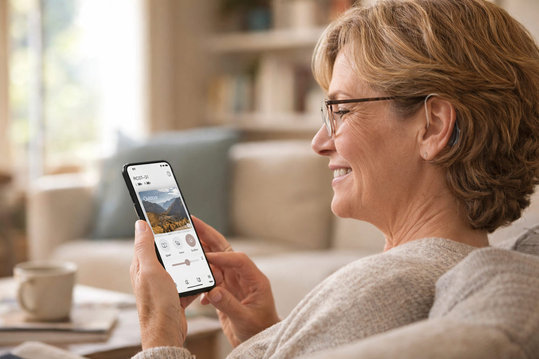 Adult noticing everyday signs of mild to moderate hearing loss
