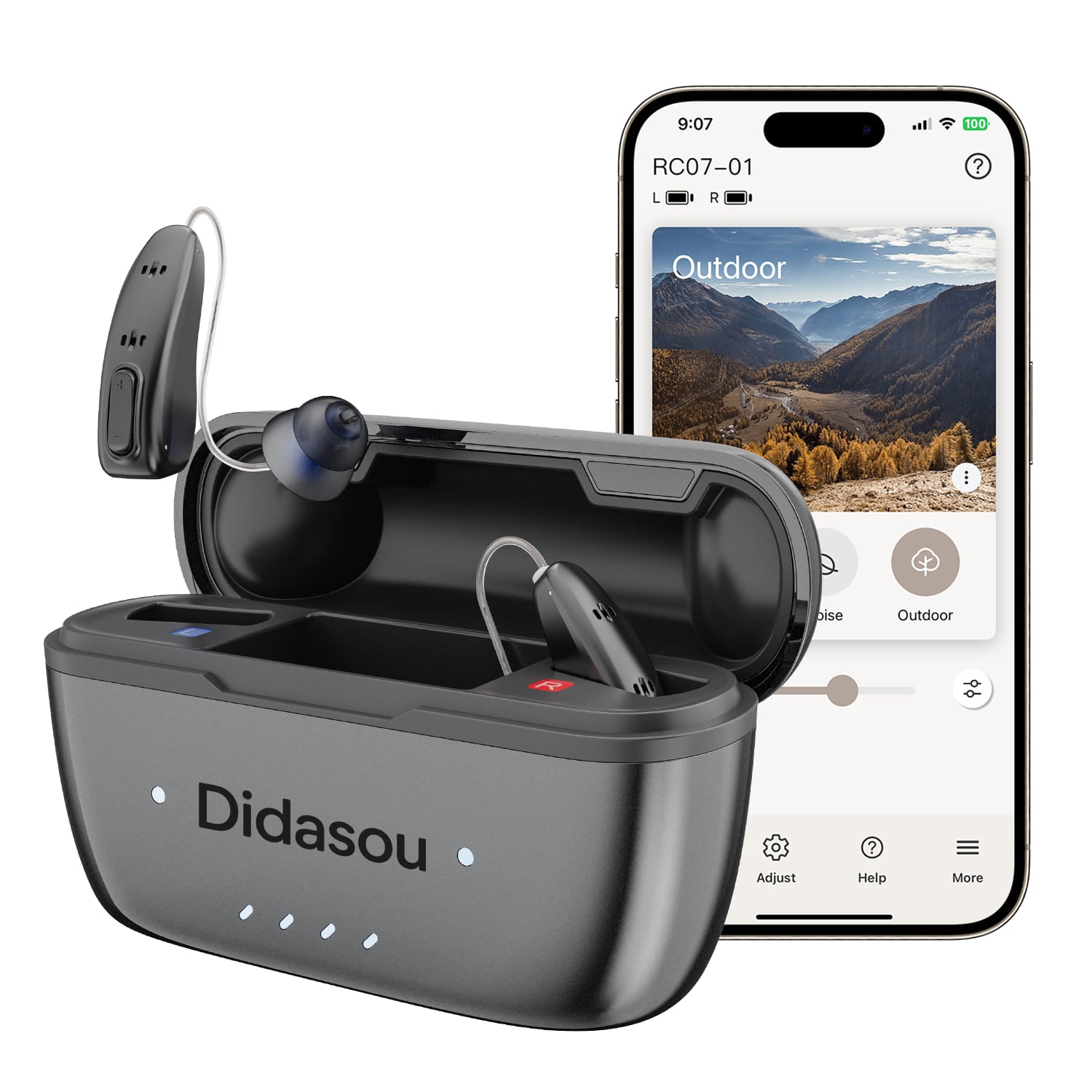 Didasou OTC RIC Hearing Aid (Adults 18+)
